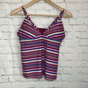 Mossimo Women’s Striped‎ Tankini size small Adjustable Straps